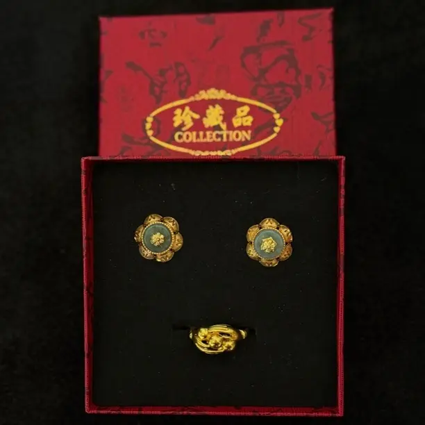 钛钢合成锆石耳饰 1212钛钢合成锆石耳饰戒指