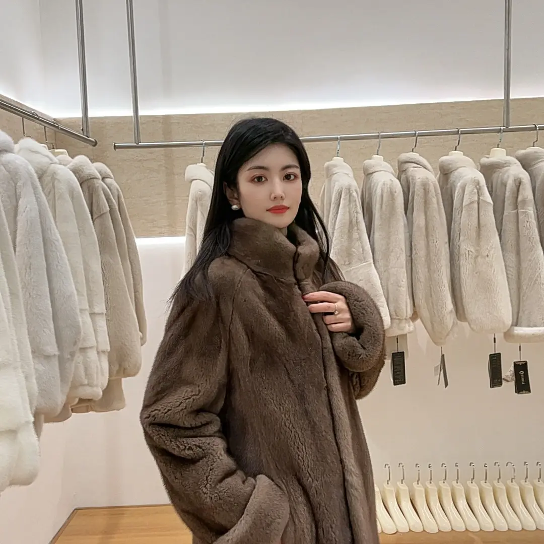 水貂翻领整貂皮草外套女年轻时尚气质显瘦轻奢百搭秋冬新款
