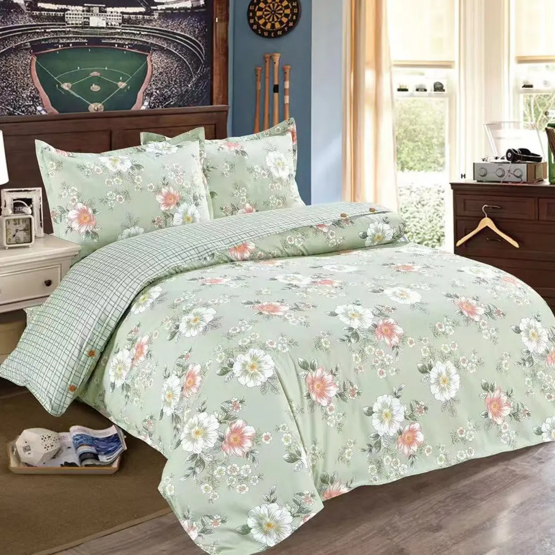 全棉斜纹印花亲肤被套四季通用