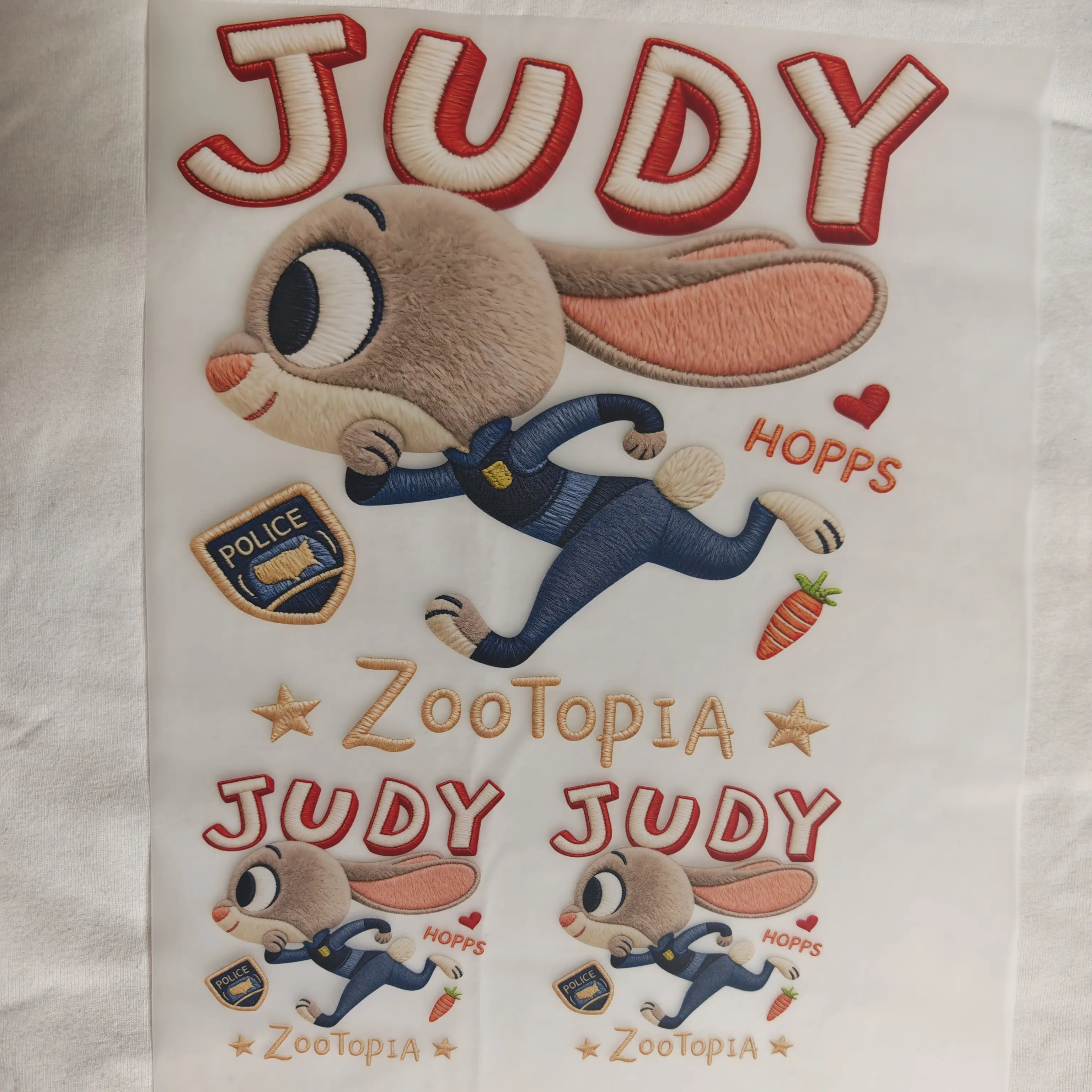 动物城仿毛热转移烫画