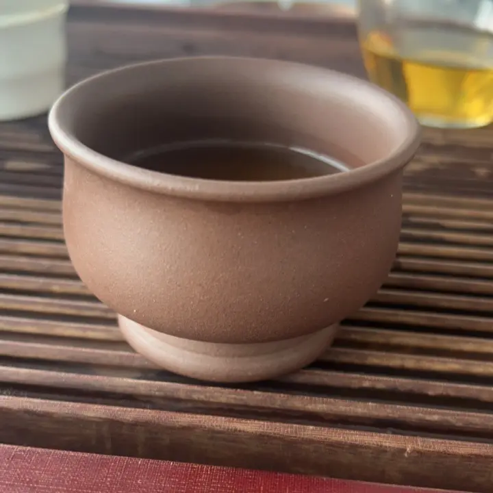 将军杯 150cc 深井紫泥      宜兴紫砂 手工 茶杯 主人杯 大口杯