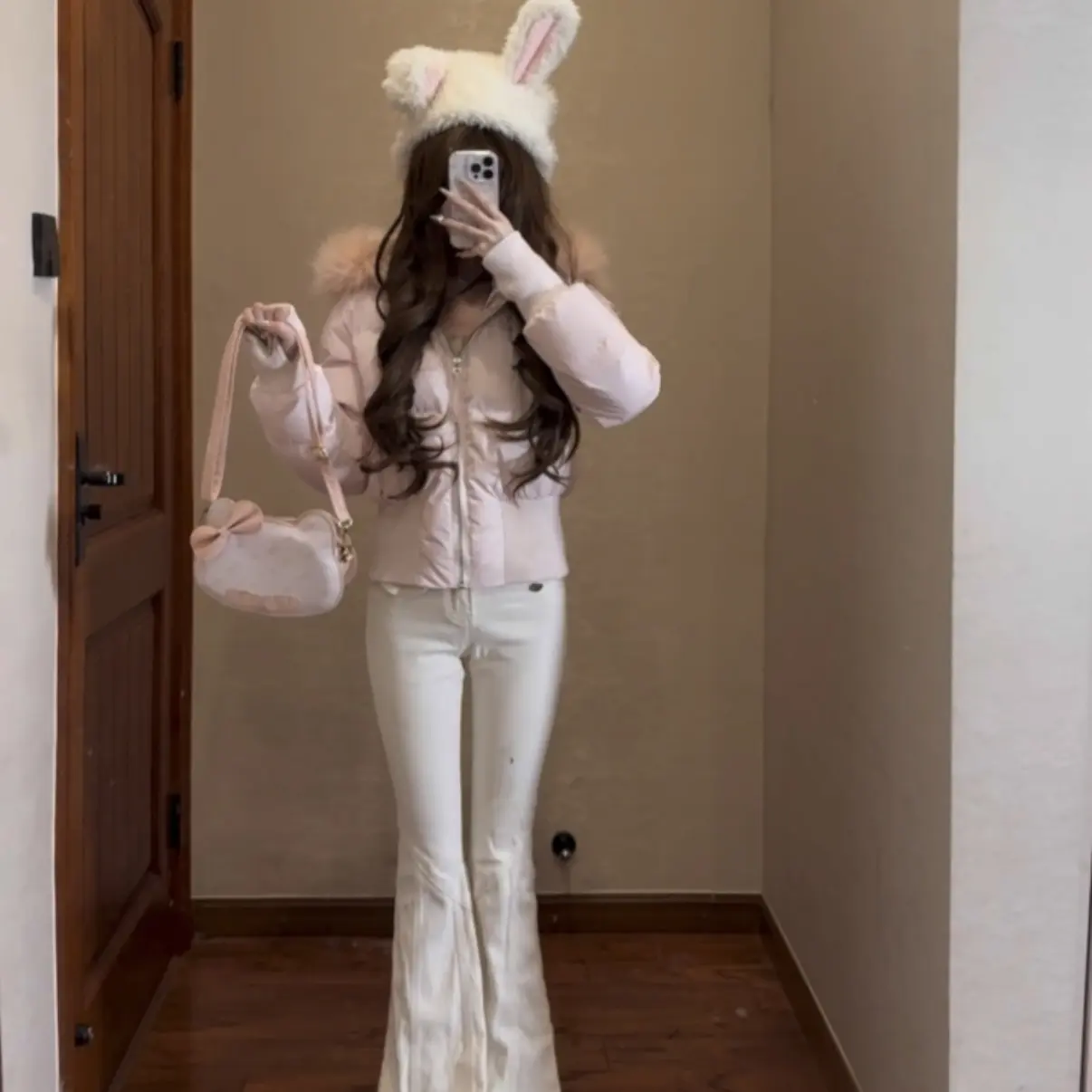 小海鸥同款毛领韩系宽松休闲夹克女秋装百搭外套棉服