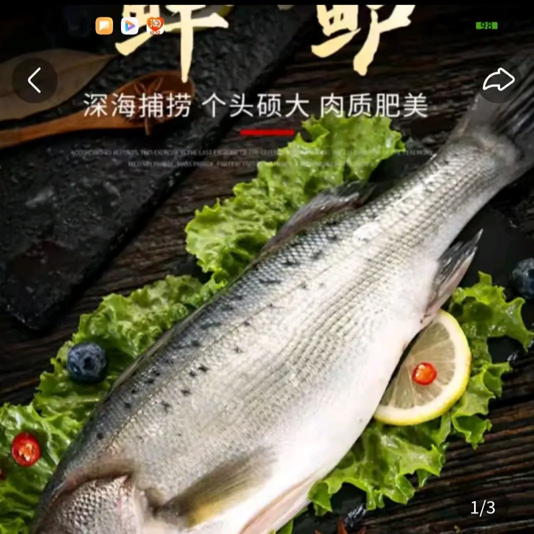 野生海捕大个鲜鲈鱼4条4斤左右(新疆西藏不发货)