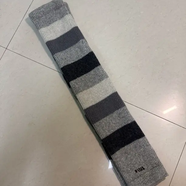 费尔岛袜套女秋冬加厚保暖腿套粗线针织雪花显瘦灰色小腿堆堆袜