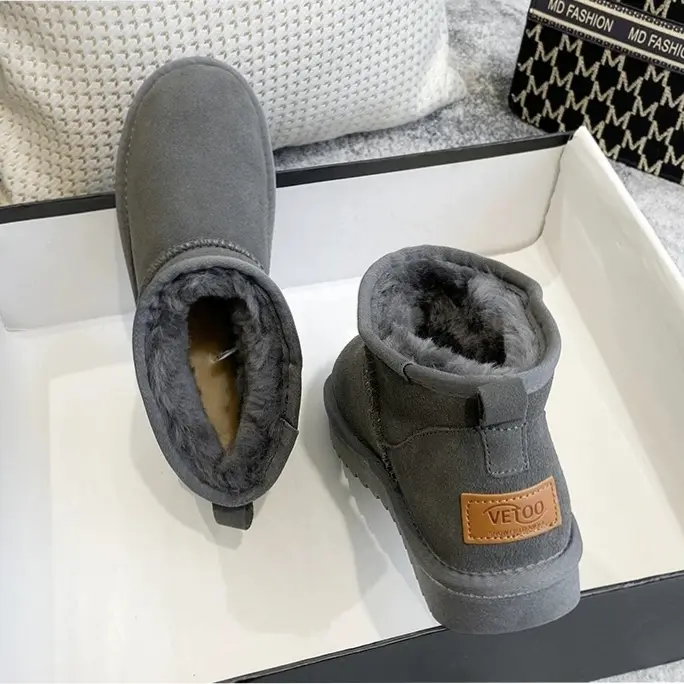 防水保暖加厚男友风冬季棉鞋时尚雪地靴短筒加绒