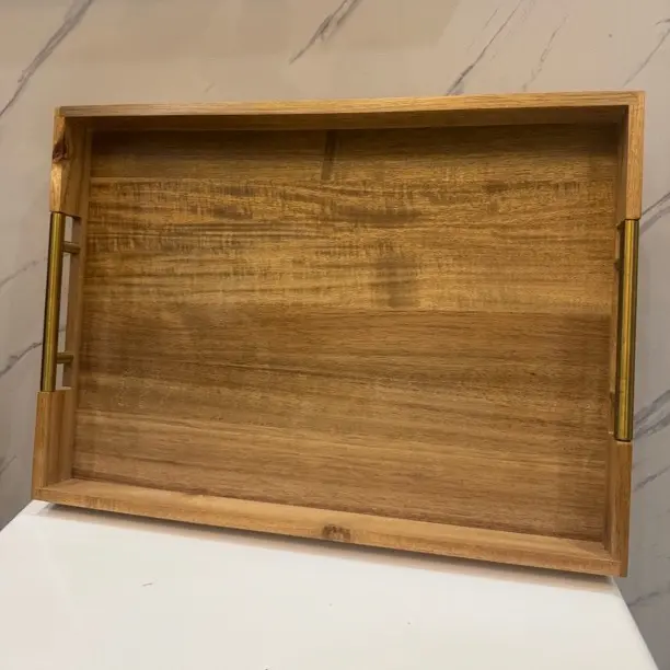 现代简约竹制长方形家用茶盘糕点托盘茶具托盘