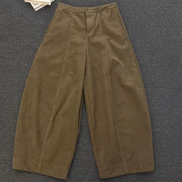 复古灯芯绒高腰气球灯笼裤女加绒秋冬时尚百搭气质