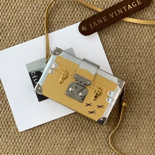 95新 LouisVuitton/路易威登 LV金银拼色硬盒子限量版
