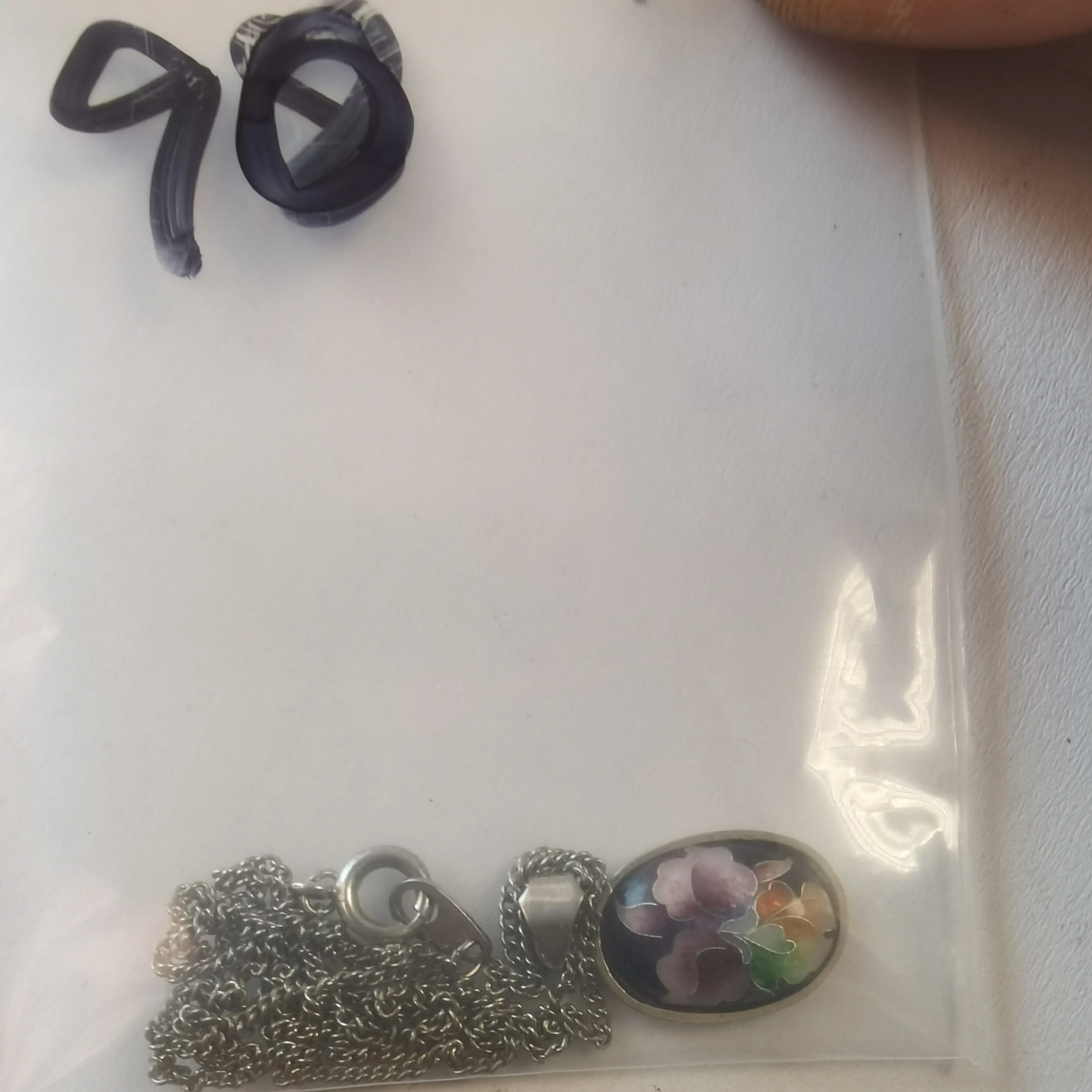 非遗景泰蓝银精蓝七宝烧项链