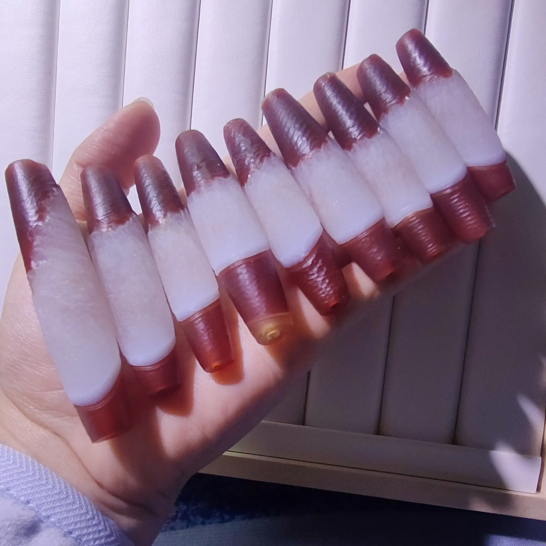 随机发7颗缠丝玛瑙桶珠冰花玛瑙千层雪红冰糖同料