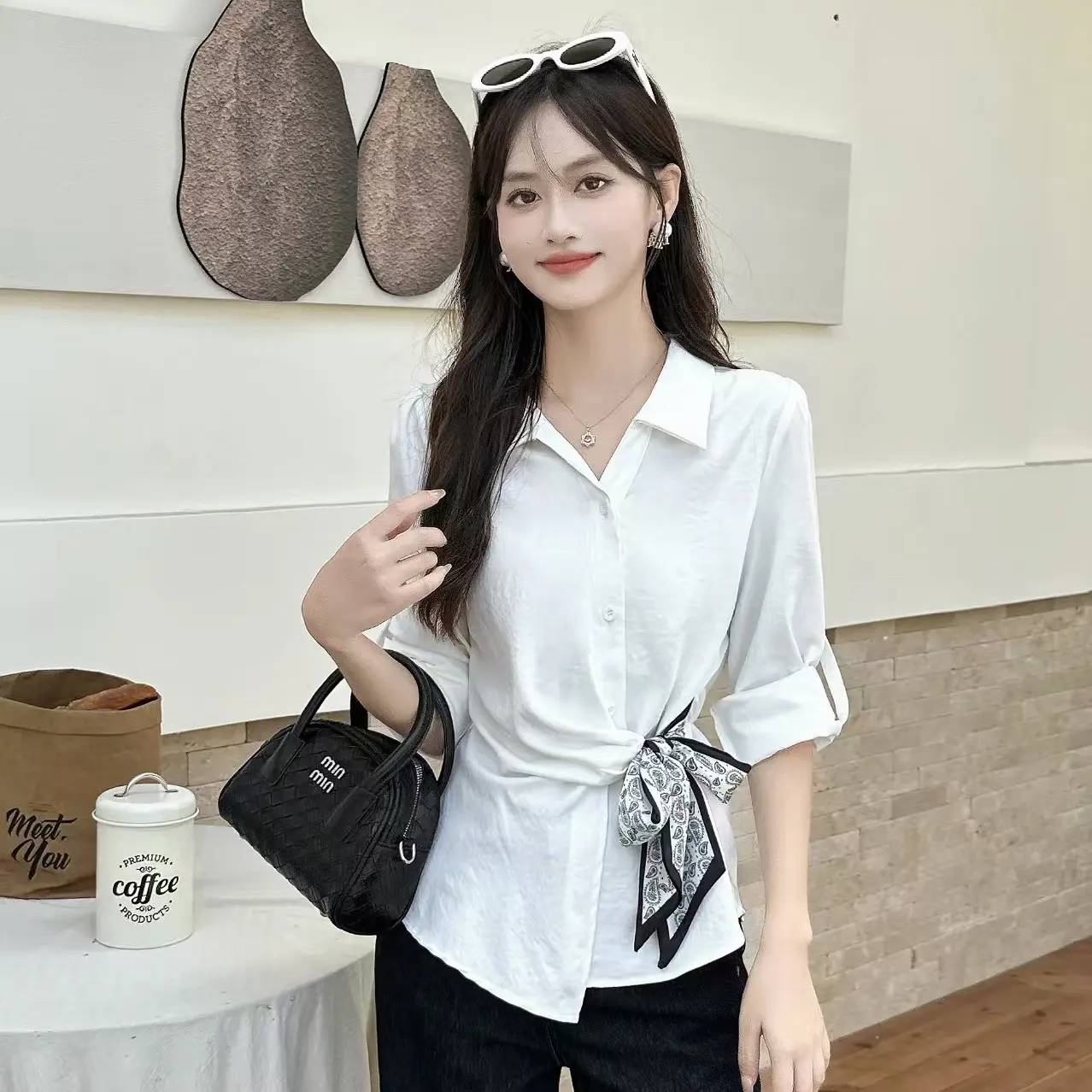 2025不对称设计通勤百搭显瘦衬衫春秋季洋气上衣