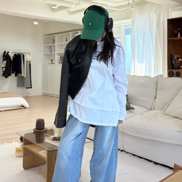 DEC II 【条纹牛仔】纯棉 直筒 四季款