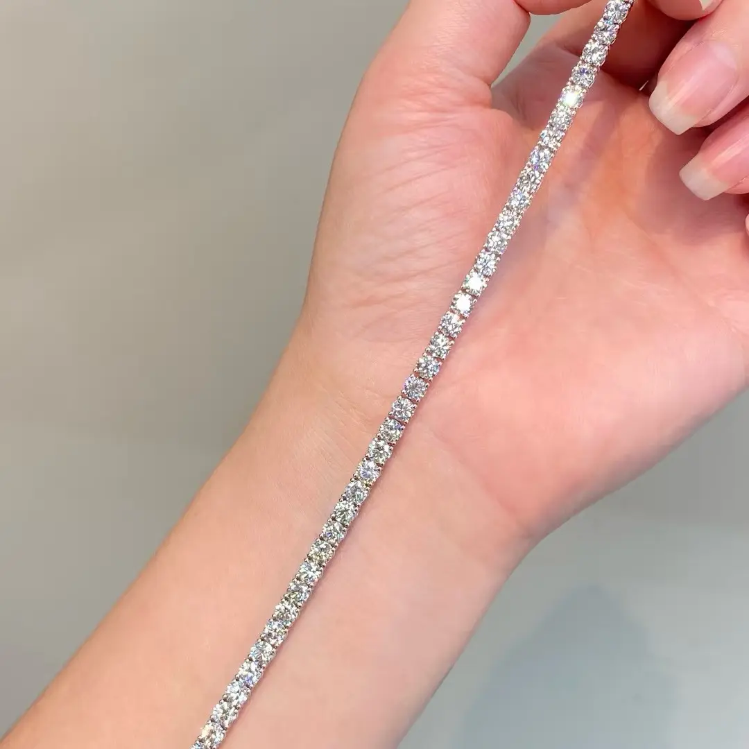 铂金PT950满钻手链12克拉/重金25克精致简约