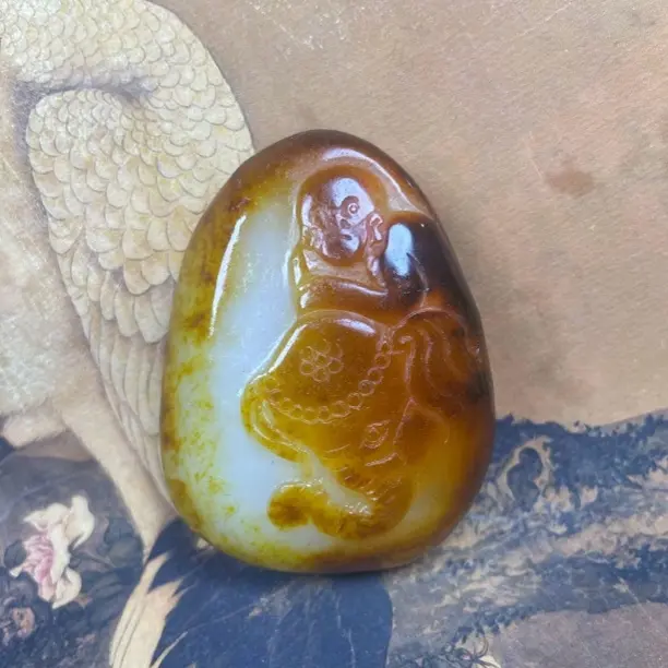 新疆和田玉，115克，封侯拜相