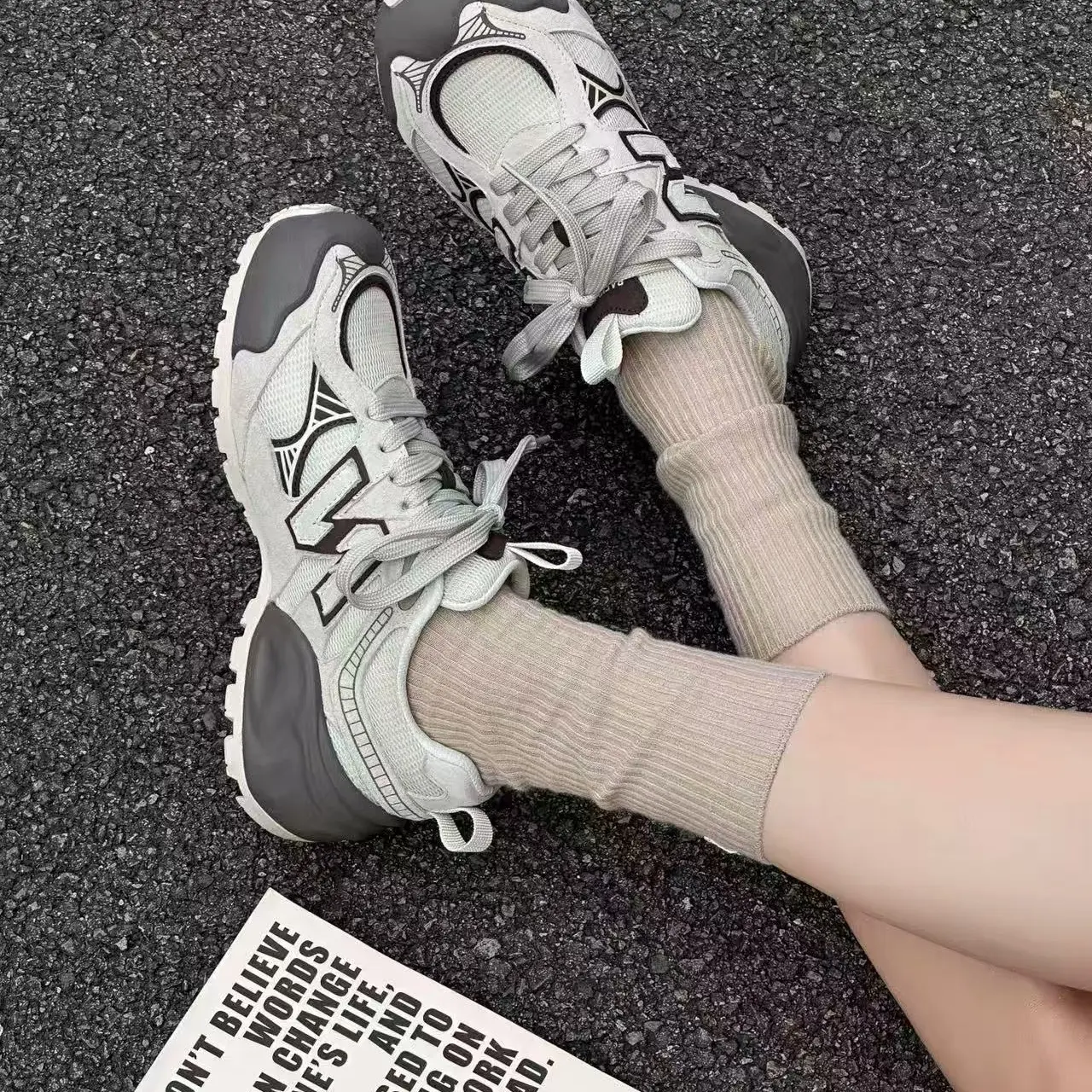 【丫丫专享】阳光丽人时尚休闲百搭女老爹鞋- C675-5313