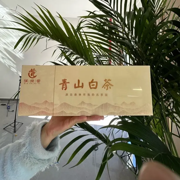 礼盒古树老白茶小方片紧压茶