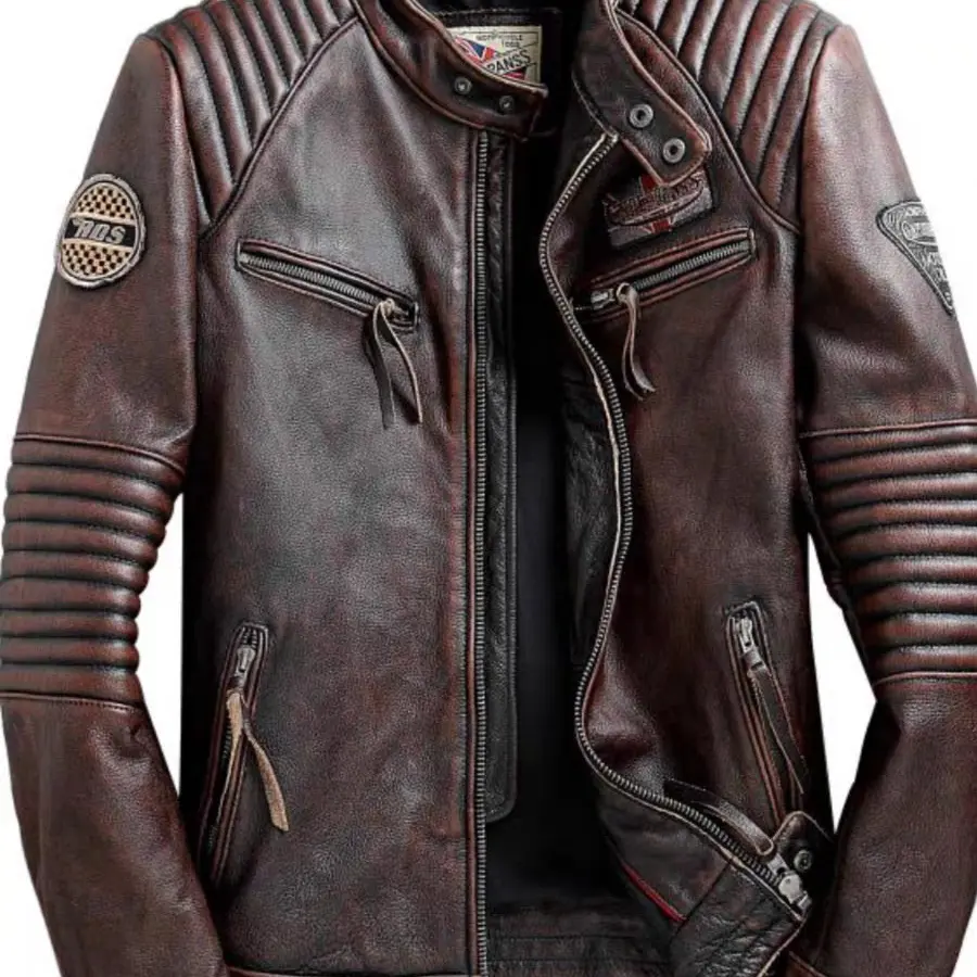 男士真皮皮夹克（不是新的介意勿拍）直播间过款为准