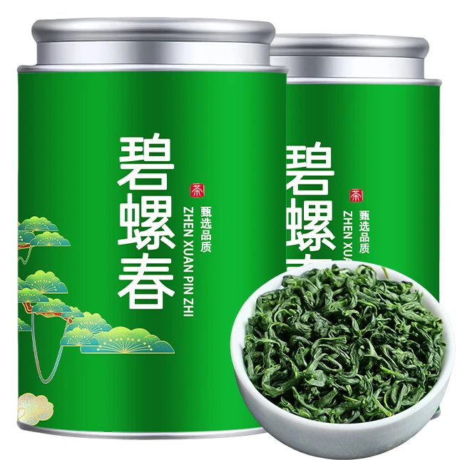 新茶绿茶碧螺春茶叶高山绿茶浓香绿茶耐泡花果香碧螺罐装春茶