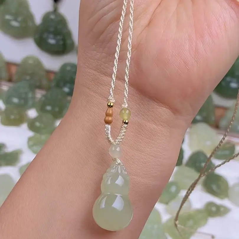 天然和田玉葫芦吊坠晴水挂件玉佩单坠玉坠玉器挂坠玉石项链