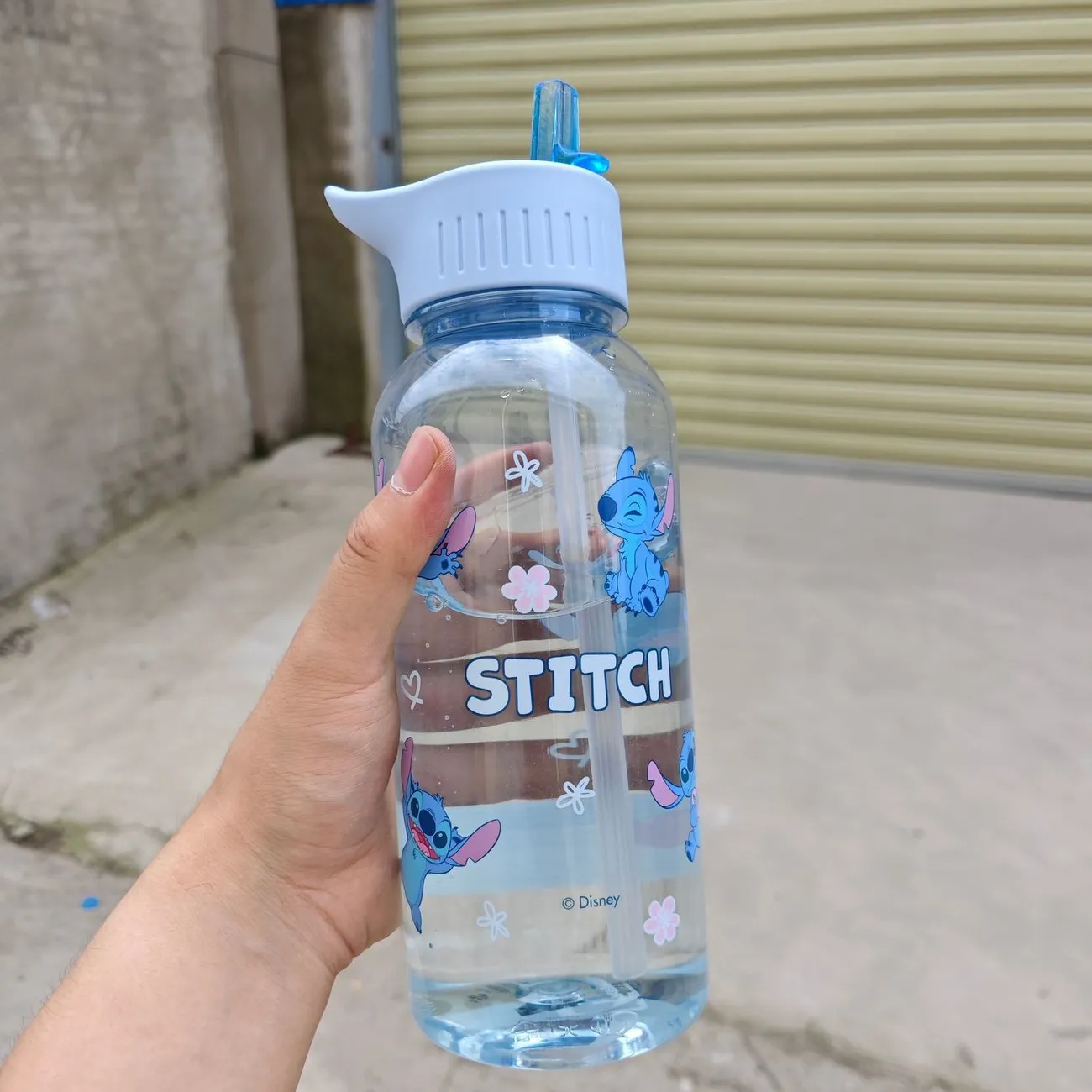 MINISO/名创优品水杯夏天大容量吸管杯便携透明学生上随行史迪仔