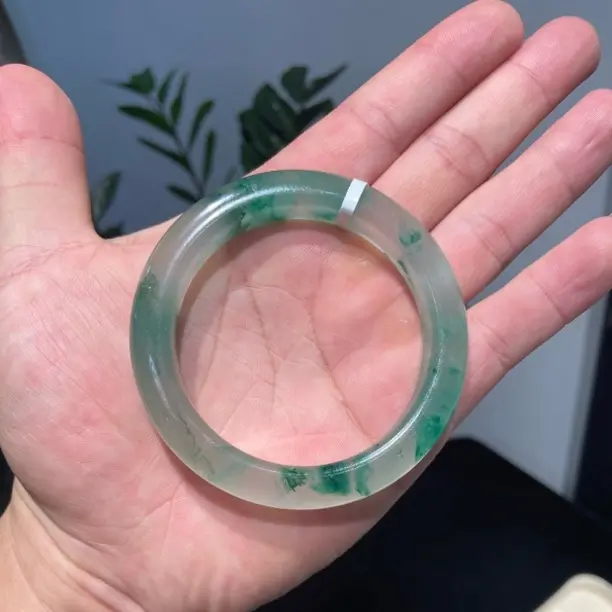 非洲翠冰飘花手镯