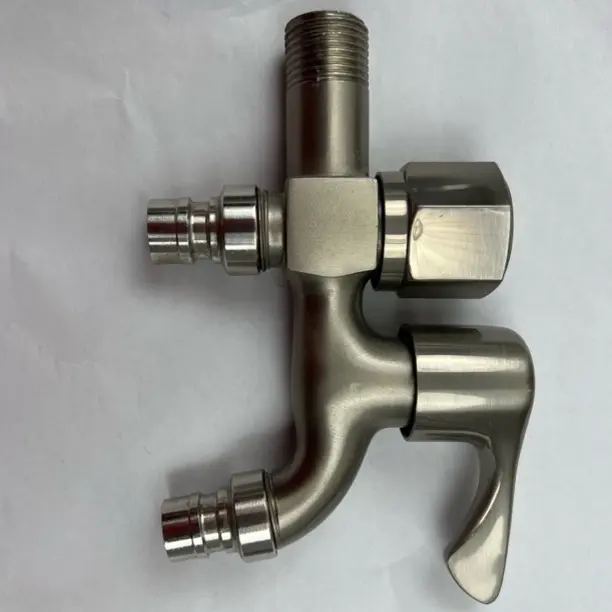 304不锈钢一进二出单冷水龙头4分通用家用拖把池洗衣机专用