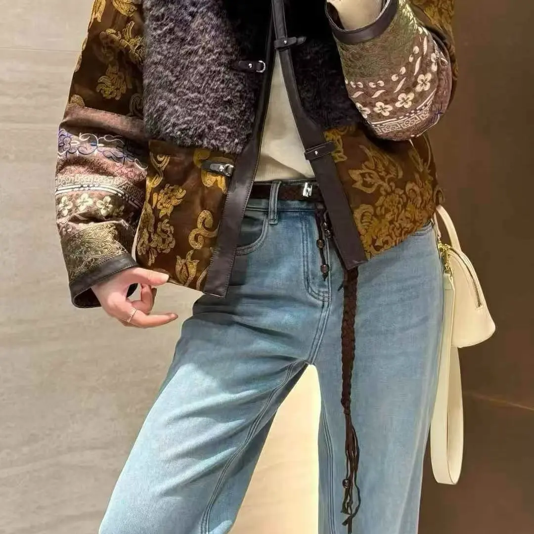 冬季加厚鸭绒新中式宽松短款时尚休闲女款外套