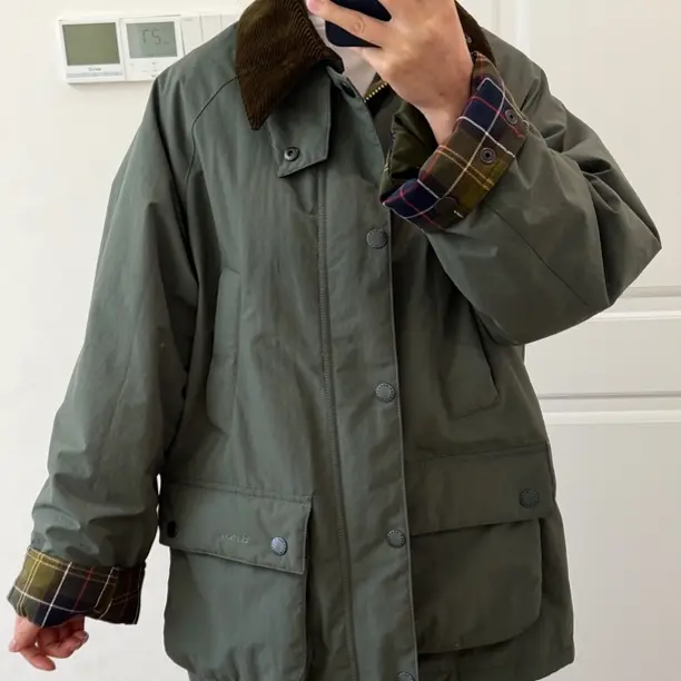 工装风灯芯绒拼接宽松中长款秋冬保暖棉服外套男女同款