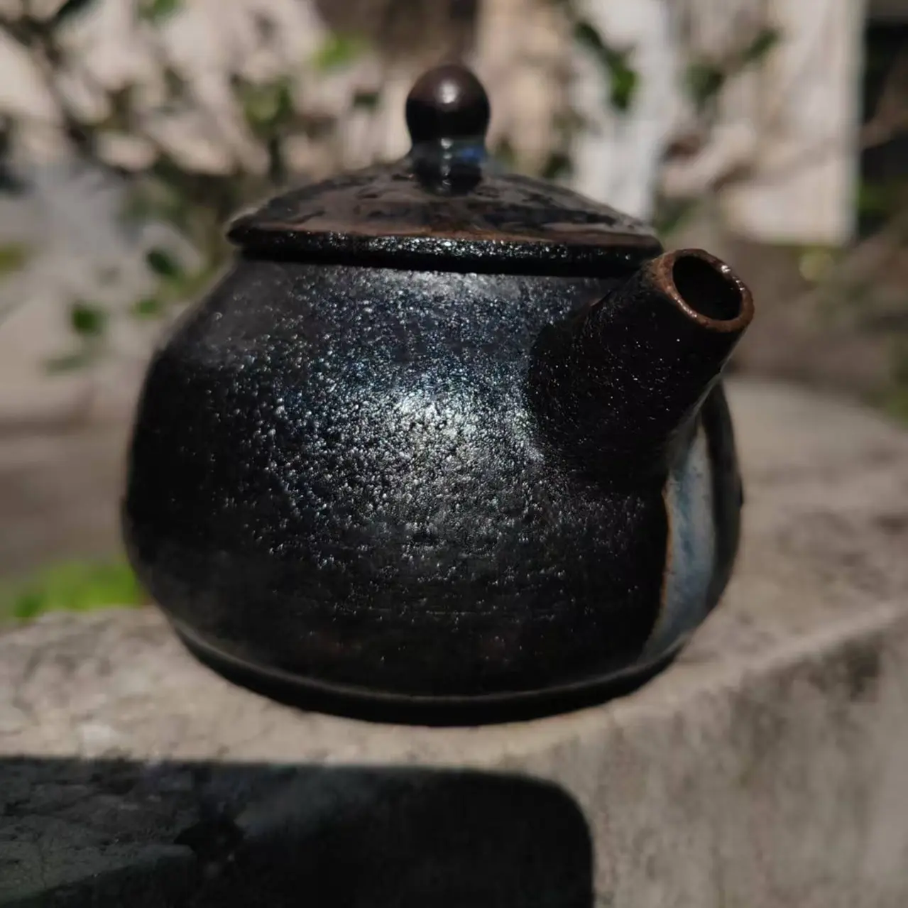 窑变建盏茶壶单个泡茶器中式茶具套装家用办公室陶瓷单壶提梁套组