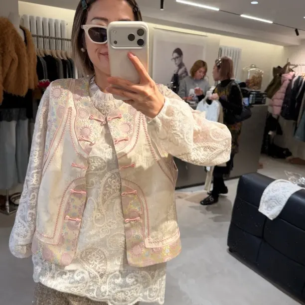 新中式复古刺绣盘扣中长款女士夏季马甲