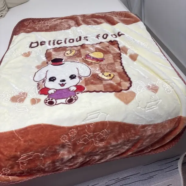 秋冬新生婴儿宝宝双层双面加厚拉舍尔绒毛毯盖毯睡毯