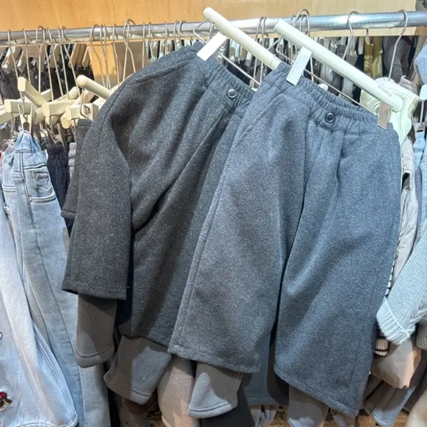 男女童秋冬加绒加厚韩系洋气百搭阔腿休闲长裤新款