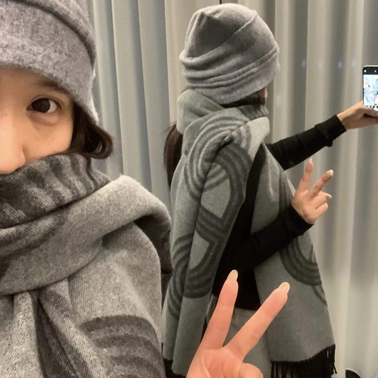 香香家同款韩版百搭女保暖围巾流苏时尚加厚长款