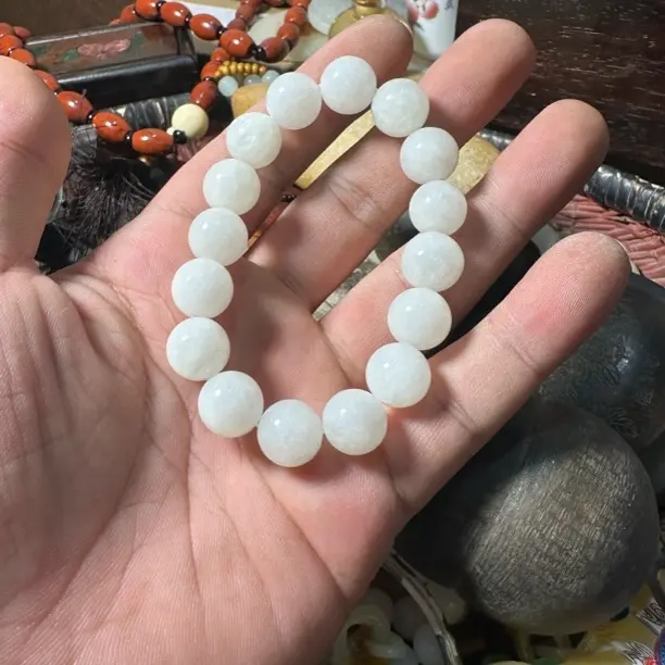 非金属陶瓷手链 圆珠单圈手串卡12-13mm男女款百搭精美