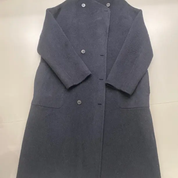 韩版秋冬经典双排扣宽松长款羊毛大衣时尚百搭