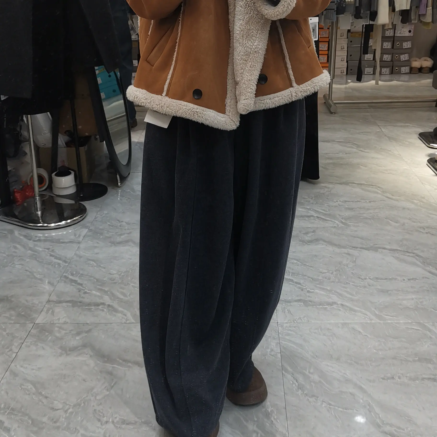 韩版小个子保暖加绒萝卜裤百搭款冬季