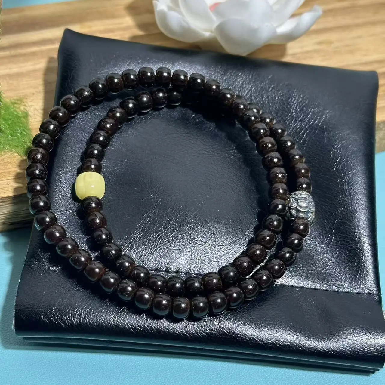 原生态6*5老行双圈双配饰搭配925貔貅、腊