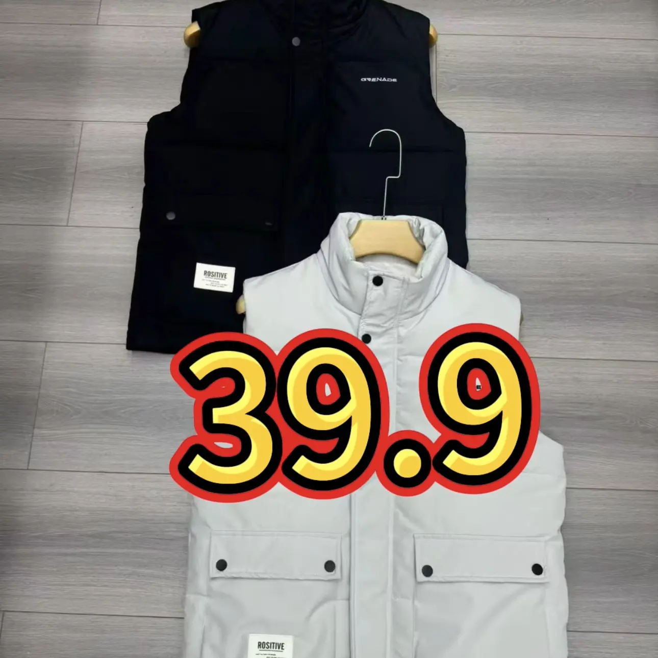 秋冬新款简约潮牌情侣马甲立领防风保暖户外休闲前后设计男女通用