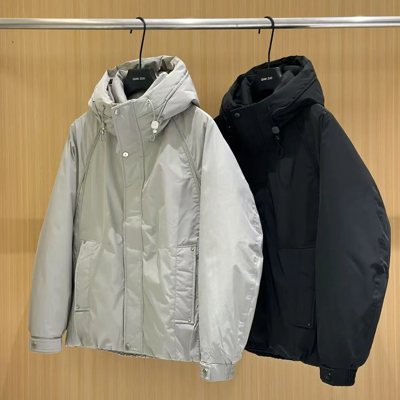 【小瑞服饰】冬季休闲连帽百搭90绒羽绒 