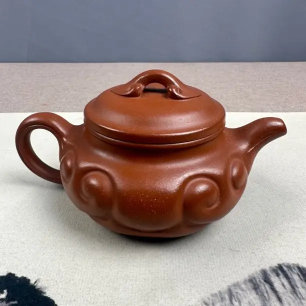 仿古如意 原矿红降坡 350cc 精工半手制实用器茶壶