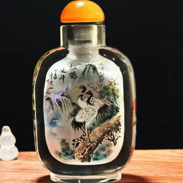 非遗内画鼻烟《松鹤延年》9✖️5