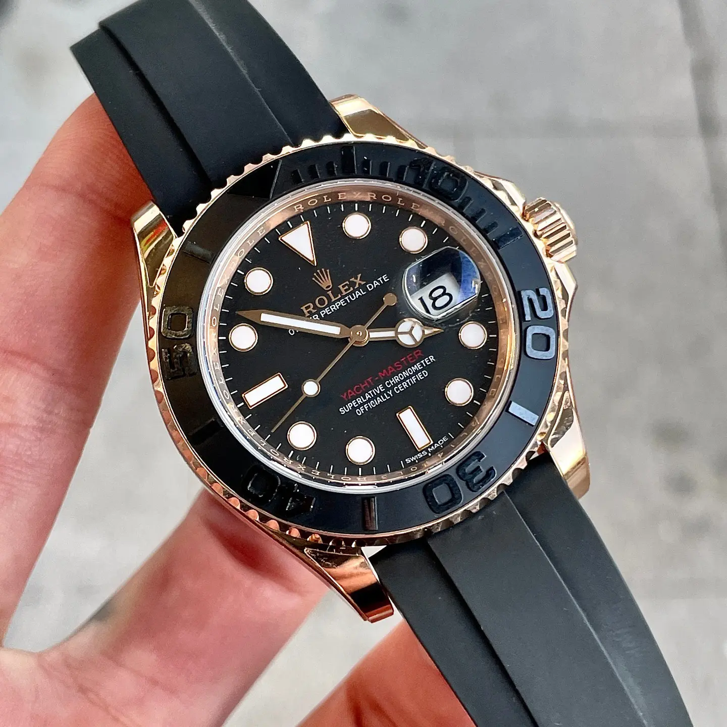 95新 Rolex/劳力士 劳力士116655玫瑰金游艇19年全套