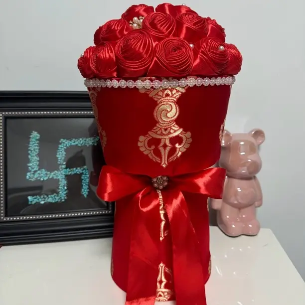 藏式手工花新娘手捧花适合乔迁订婚结婚领证等场合礼物