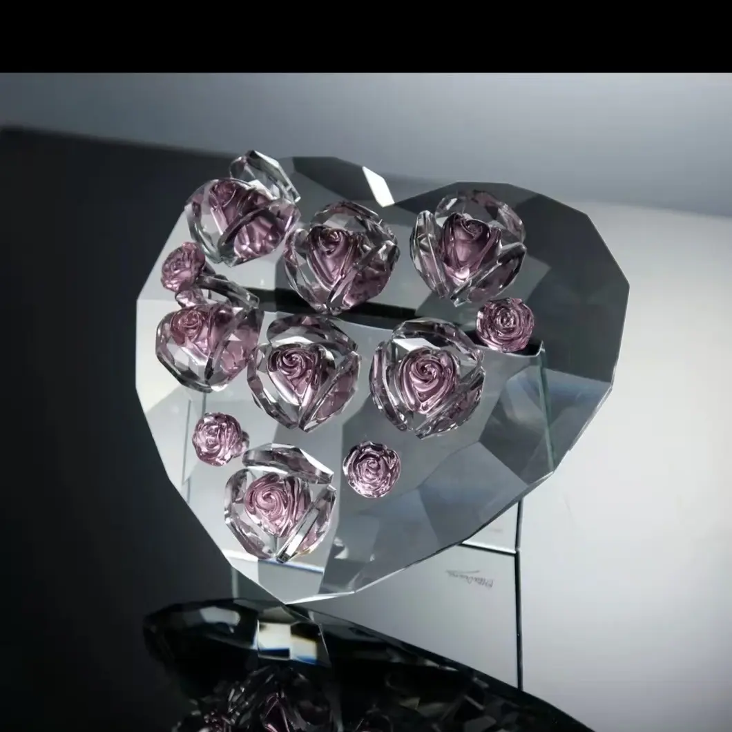 紫色水晶天鹅玄关电视柜酒柜家居装饰品摆件轻奢花瓶摆件