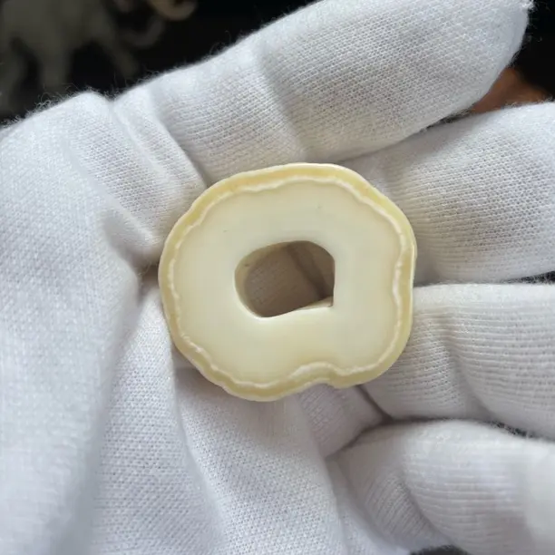 天然猛犸独独饼子平安扣全品无暇小奶片w103