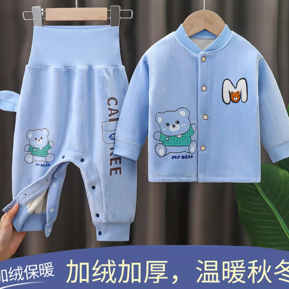 双面绒棒球服套装