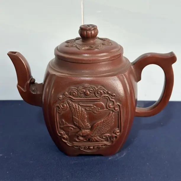 原矿紫砂全手大鹏展翅茶壶！独孔过滤，550毫升。