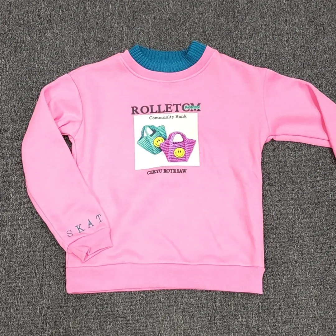 清风酷女郎广州棉布加绒加厚半高领女士卫衣