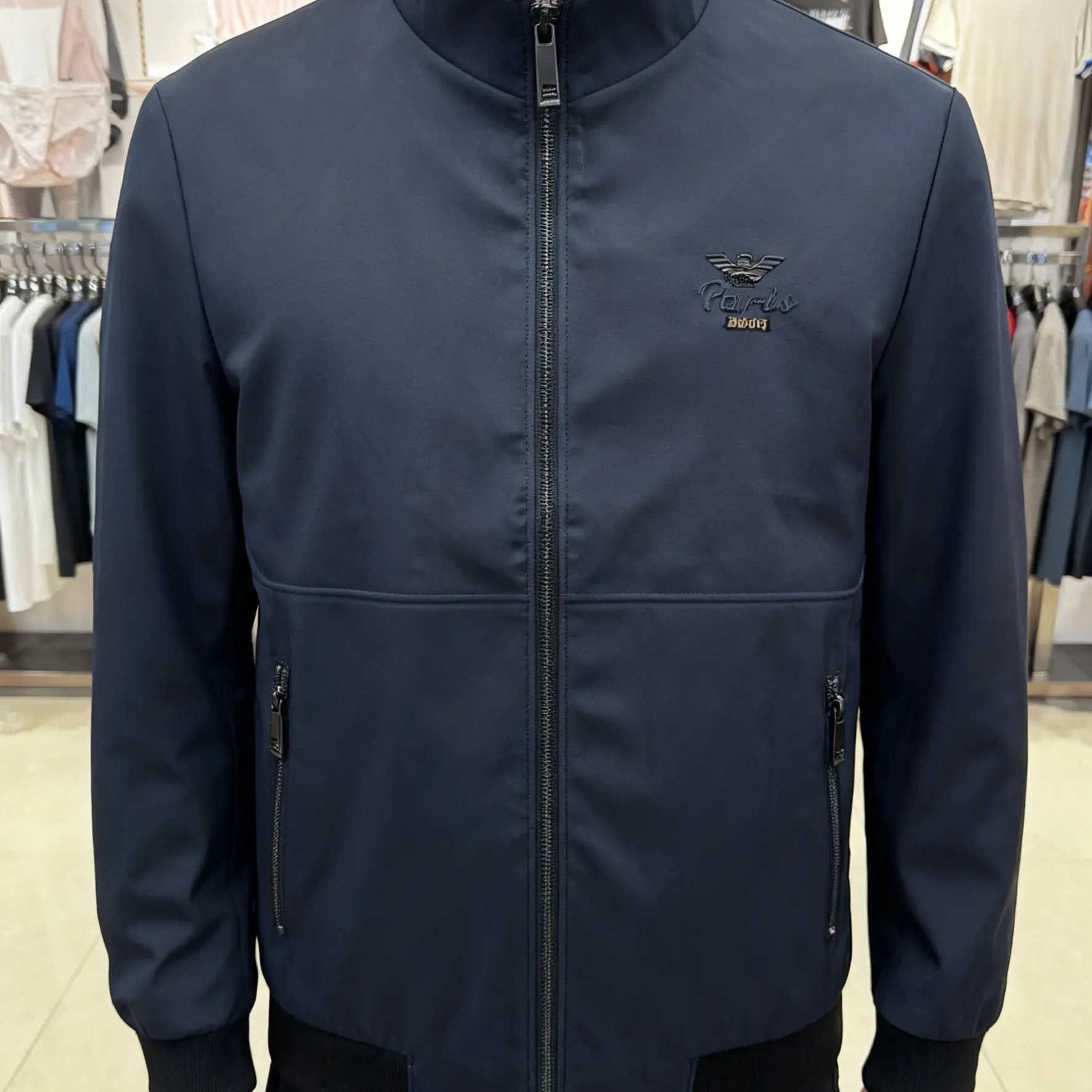 修身标准立领休闲男士防风耐磨立领夹克男夹克衫男装