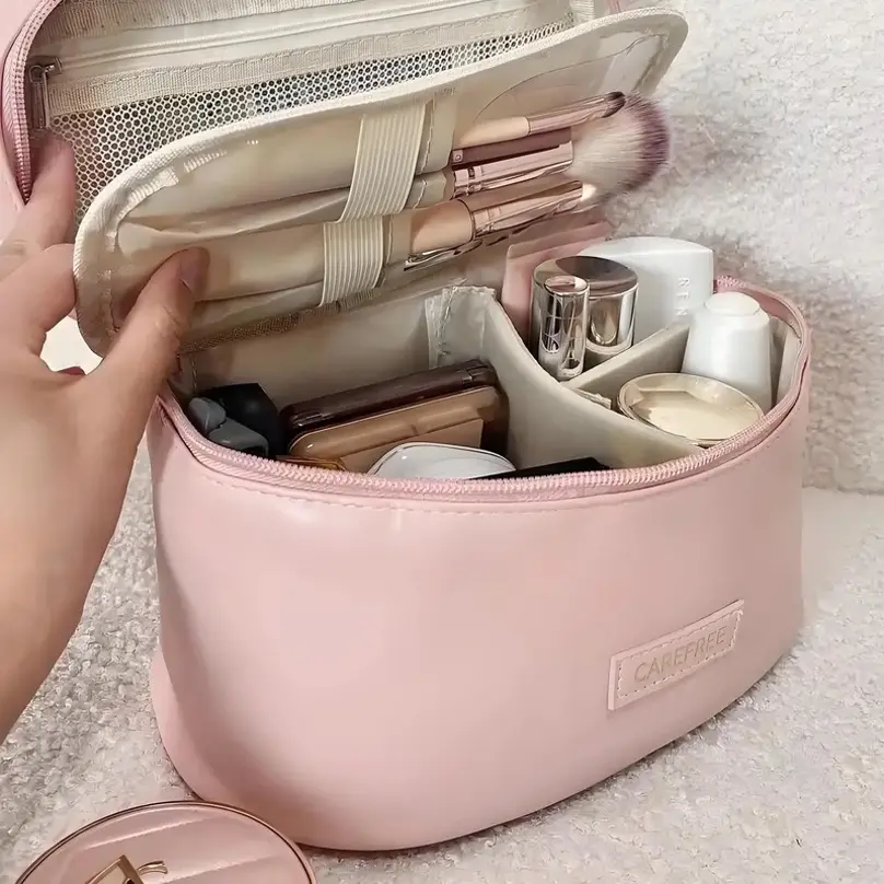 化妆品组货用大容量双层便携网红爆款高级感收纳包